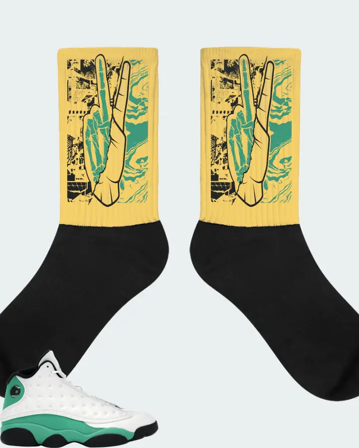 Jordan 13 Retro Sneaker Matching Yellow Socks - Peace of mind