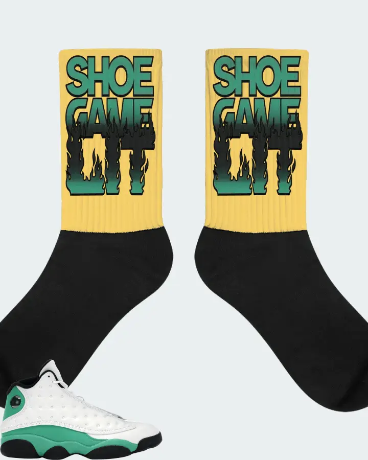 Jordan 13 Retro Sneaker Matching Yellow Socks - Shoe Game Lit Refreshed