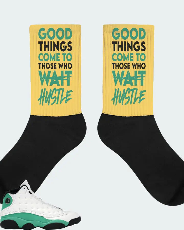 Jordan 13 Retro Sneaker Matching Yellow Socks - Good Things Come