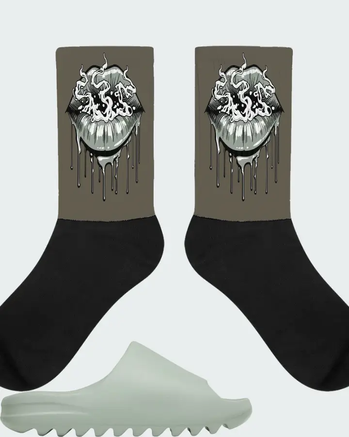 adidas YEEZY SLIDE Salt Matching Socks
