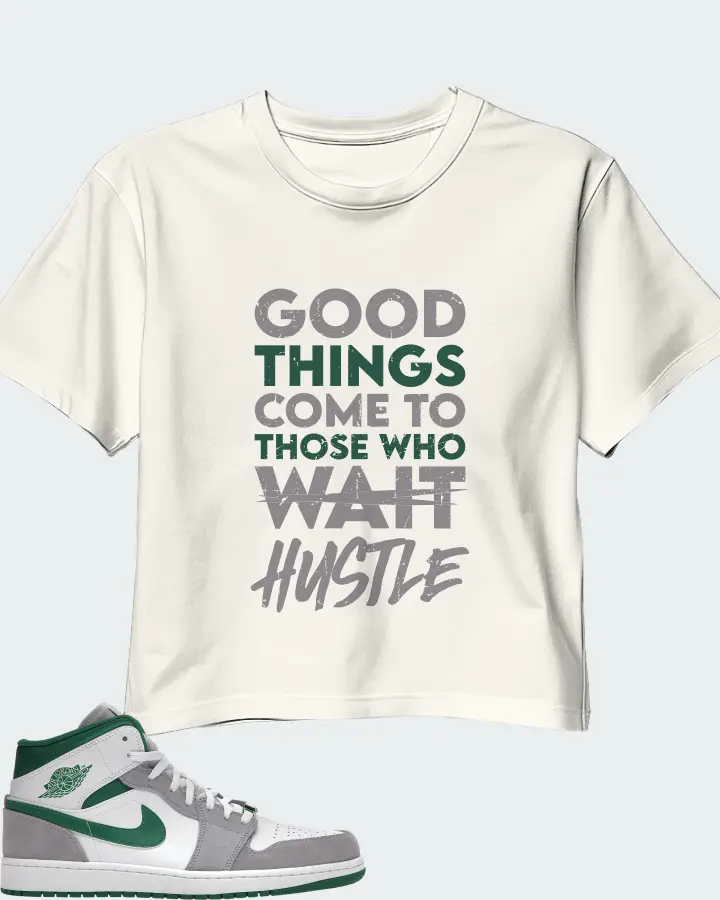 Jordan 1 Mid SE Sneaker Matching Ecru White Crop Top - Good Things Come