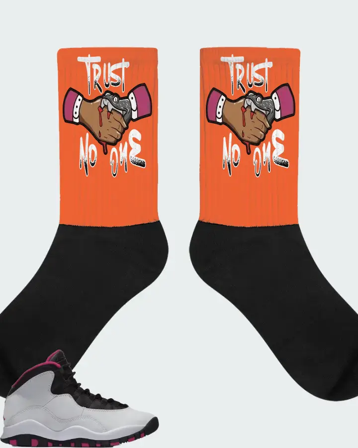 Jordan 10 Retro Sneaker Matching Socks - Trust No One