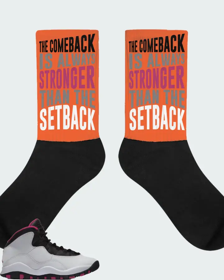 Jordan 10 Retro Sneaker Matching Socks - The Comeback