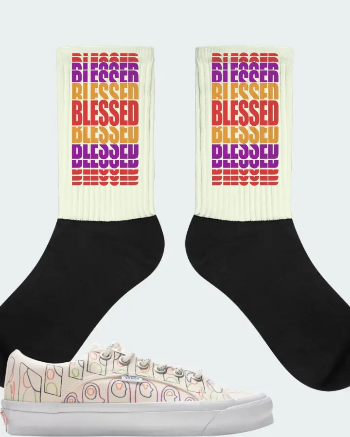 Vans Vault OG Lampin LX  Sneaker Matching Citron Socks - BLESSED Many Times