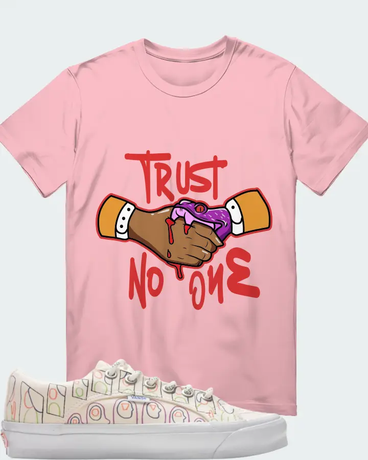 Vans Vault OG Lampin LX  Sneaker Matching Pink T-Shirt - Trust No One
