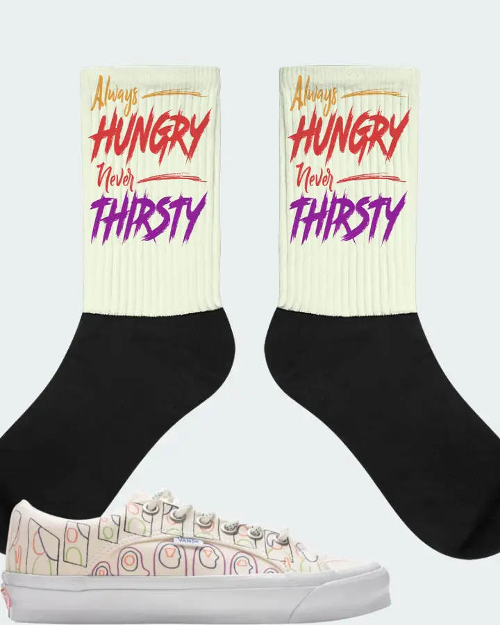 Vans Vault OG Lampin LX  Sneaker Matching Citron Socks - Always HUNGRY Never THIRSTY