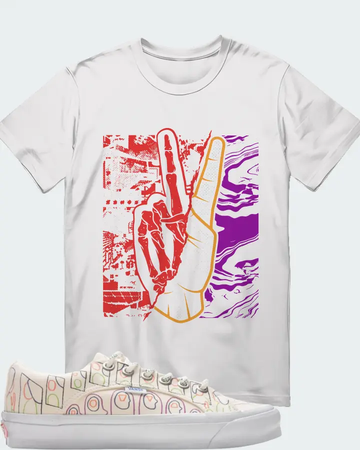 Vans Vault OG Lampin LX  Sneaker Matching White Gildan T-Shirt - Peace of mind