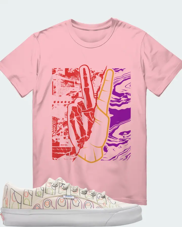 Vans Vault OG Lampin LX  Sneaker Matching Pink T-Shirt - Peace of mind