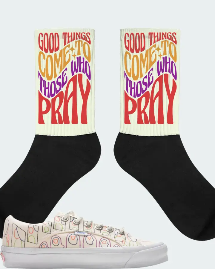 Vans Vault OG Lampin LX  Sneaker Matching Citron Socks - Good Things Come To Those Who Pray