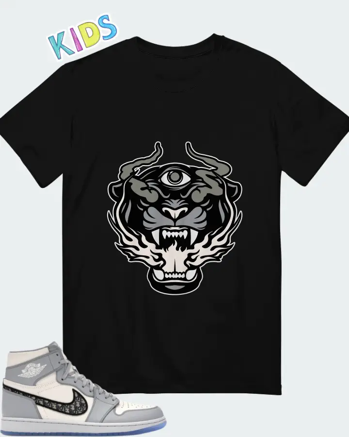Air Jordan 1 High 85 Wings Wolf Grey Matching Kid's T-Shirt