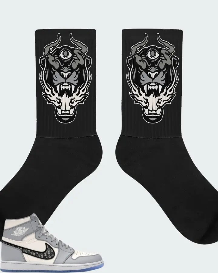Air Jordan 1 High 85 Wings Wolf Grey Matching Socks