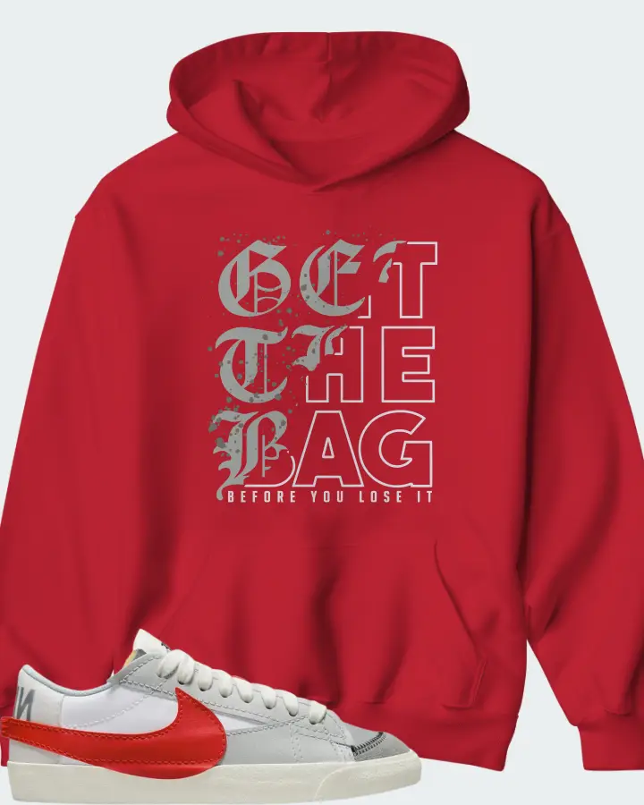 Nike Blazer Low 77 Jumbo White Photon Dust Light Smoke Grey University Red Matching Hoodie