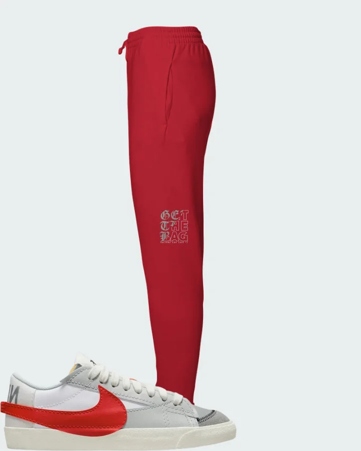 Nike Blazer Low 77 Jumbo White Photon Dust Light Smoke Grey University Red Matching Joggers