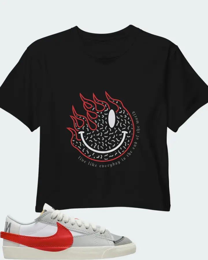 Nike Blazer Low 77 Jumbo White Photon Dust Light Smoke Grey University Red Matching Crop Top