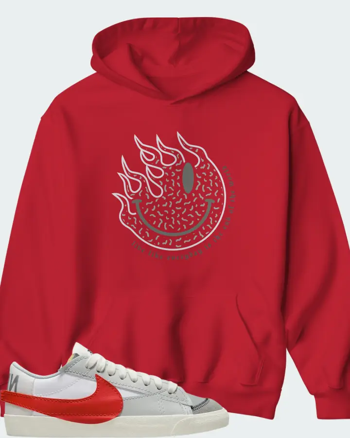 Nike Blazer Low 77 Jumbo White Photon Dust Light Smoke Grey University Red Matching Hoodie