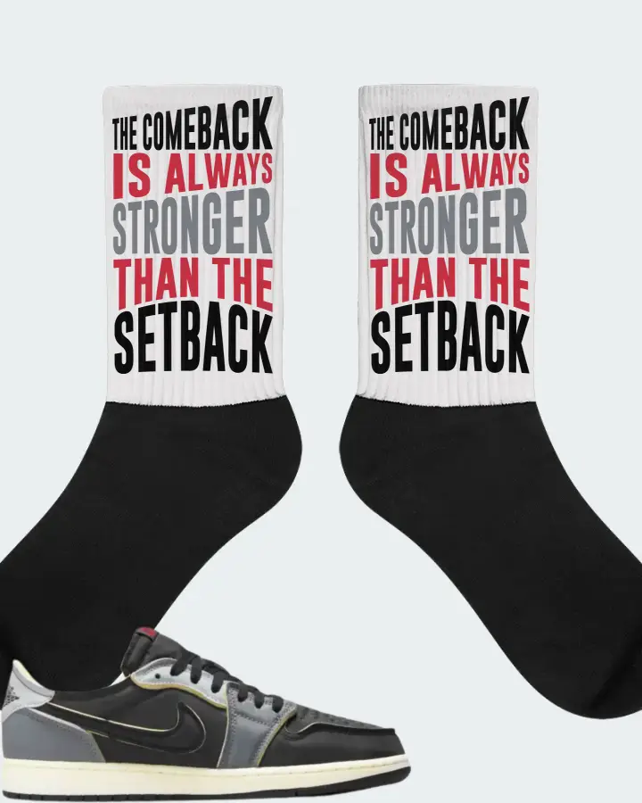 Jordan 1 Low OG EX Sneaker Matching White Socks - The Comeback
