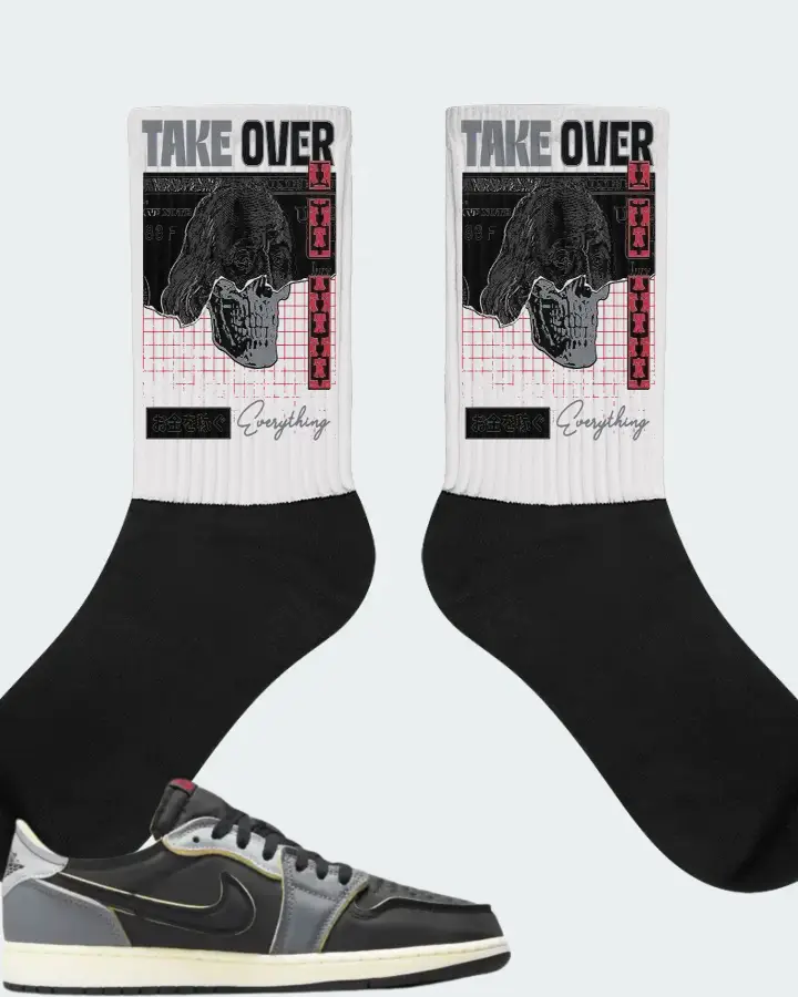 Jordan 1 Low OG EX Sneaker Matching White Socks - Take Over
