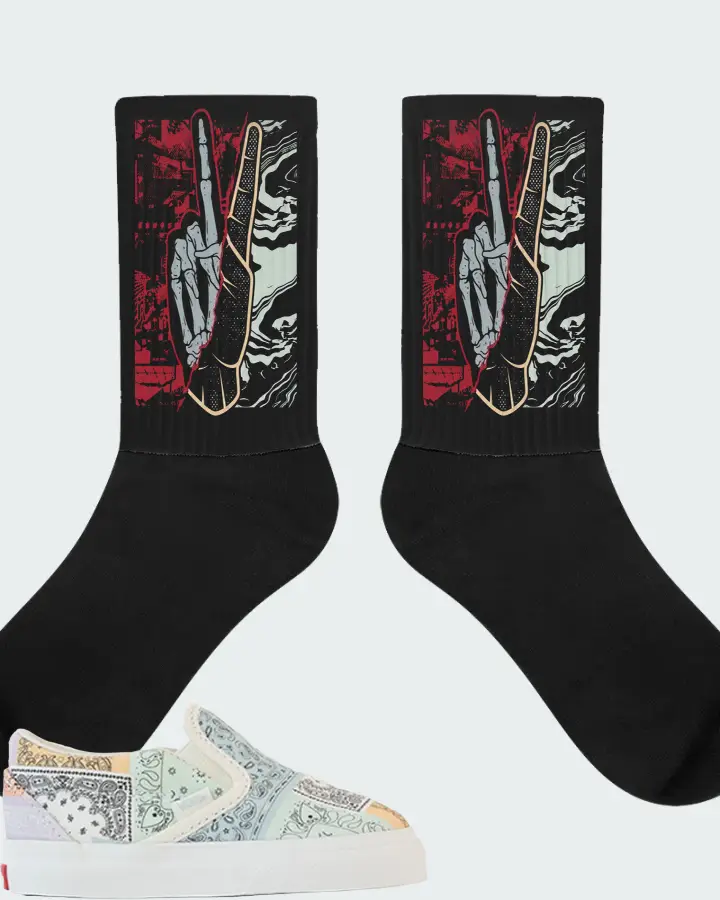 Vans Slip-On Sneaker Matching Socks - Peace of mind