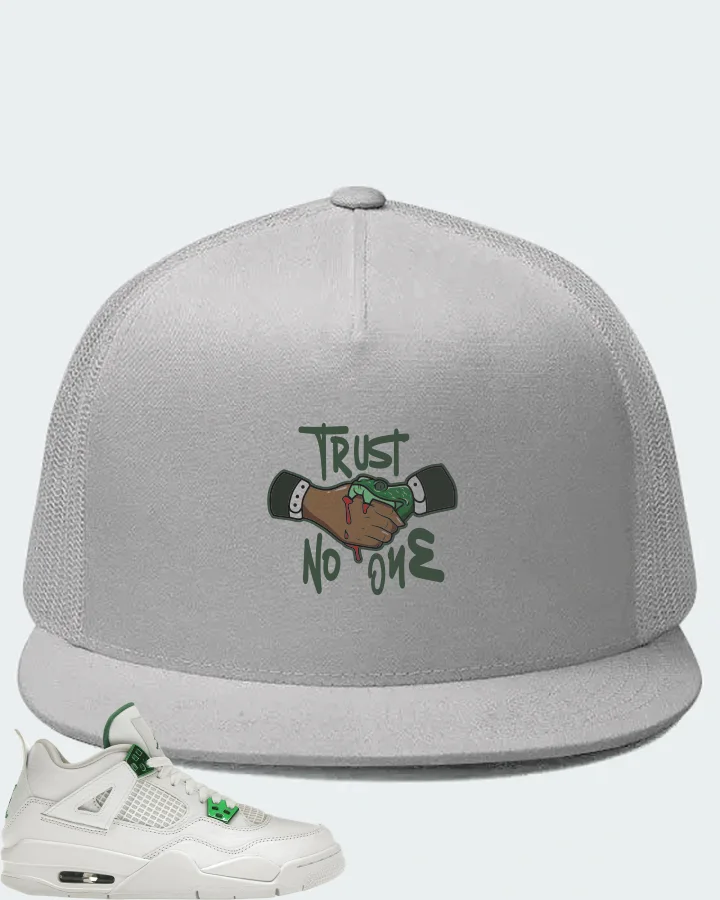 Jordan 4 Retro Sneaker Matching White Hat - Trust No One