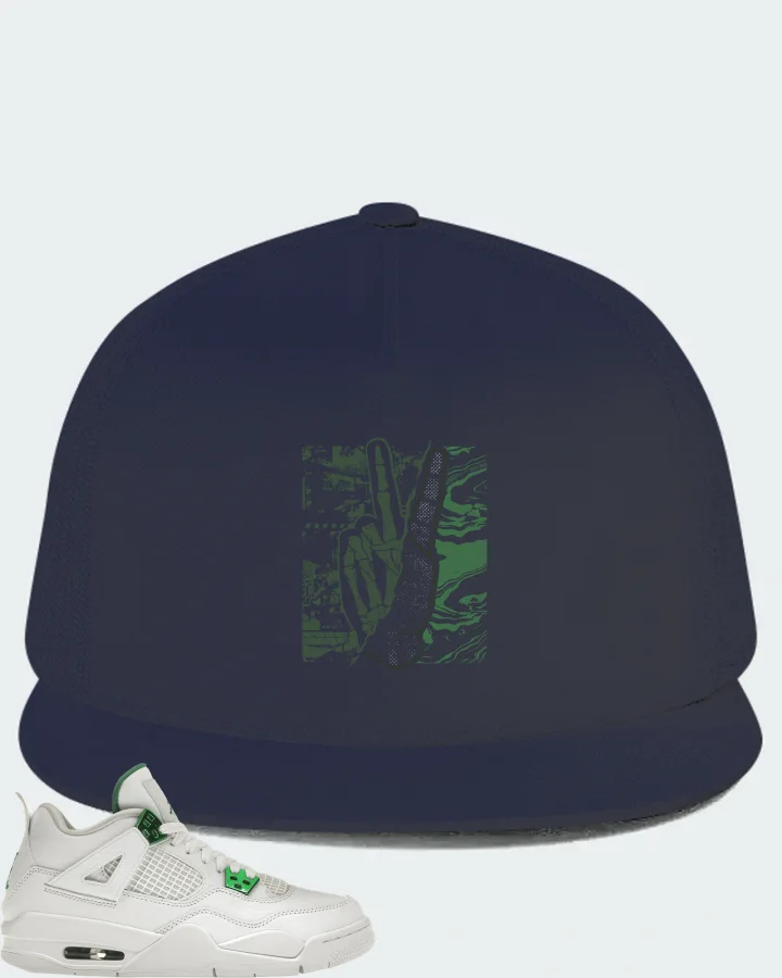Jordan 4 Retro Sneaker Matching Navy Hat - Peace of mind