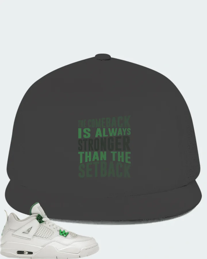 Jordan 4 Retro Sneaker Matching Dark Grey Hat - The Comeback