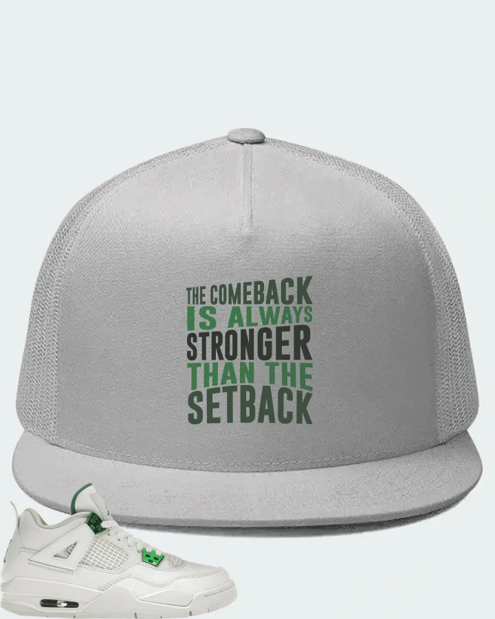 Jordan 4 Retro Sneaker Matching White Hat - The Comeback