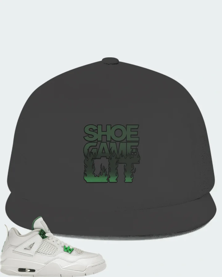 Jordan 4 Retro Sneaker Matching Dark Grey Hat - Shoe Game Lit Refreshed
