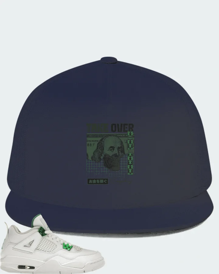 Jordan 4 Retro Sneaker Matching Navy Hat - Take Over