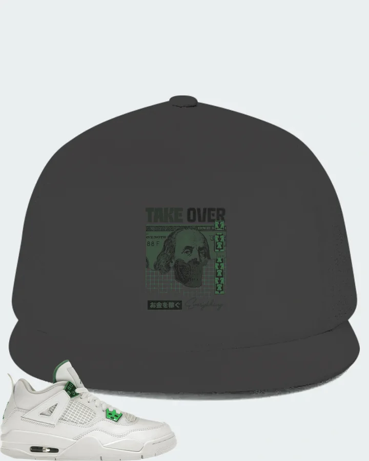 Jordan 4 Retro Sneaker Matching Dark Grey Hat - Take Over