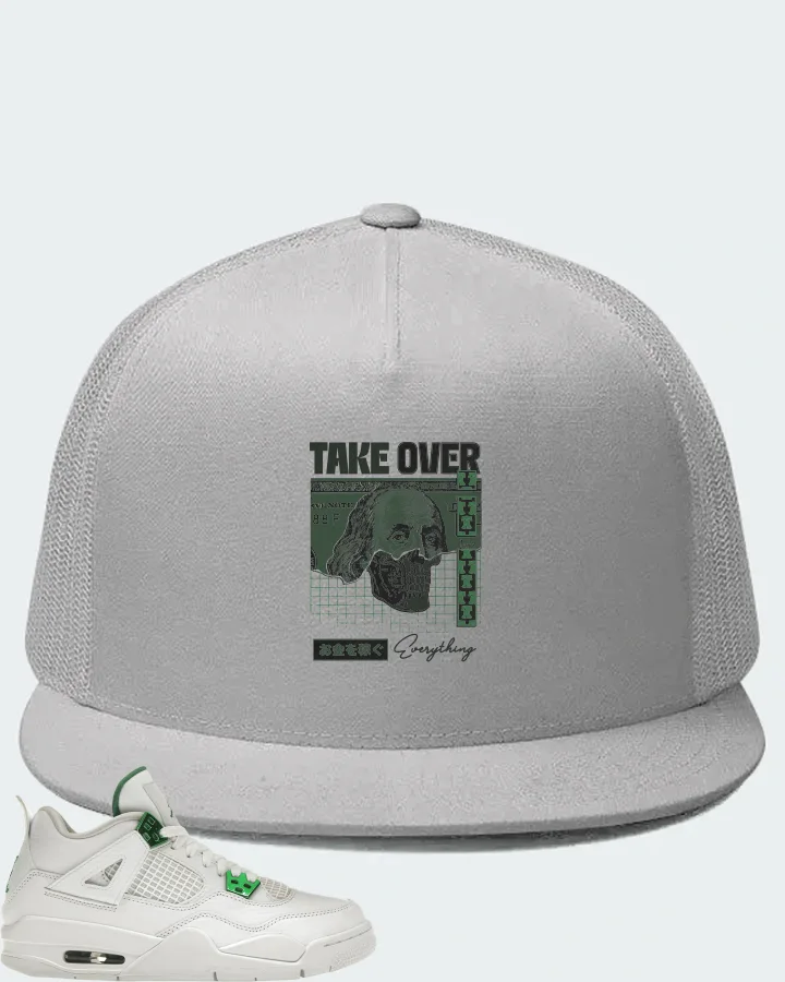 Jordan 4 Retro Sneaker Matching White Hat - Take Over