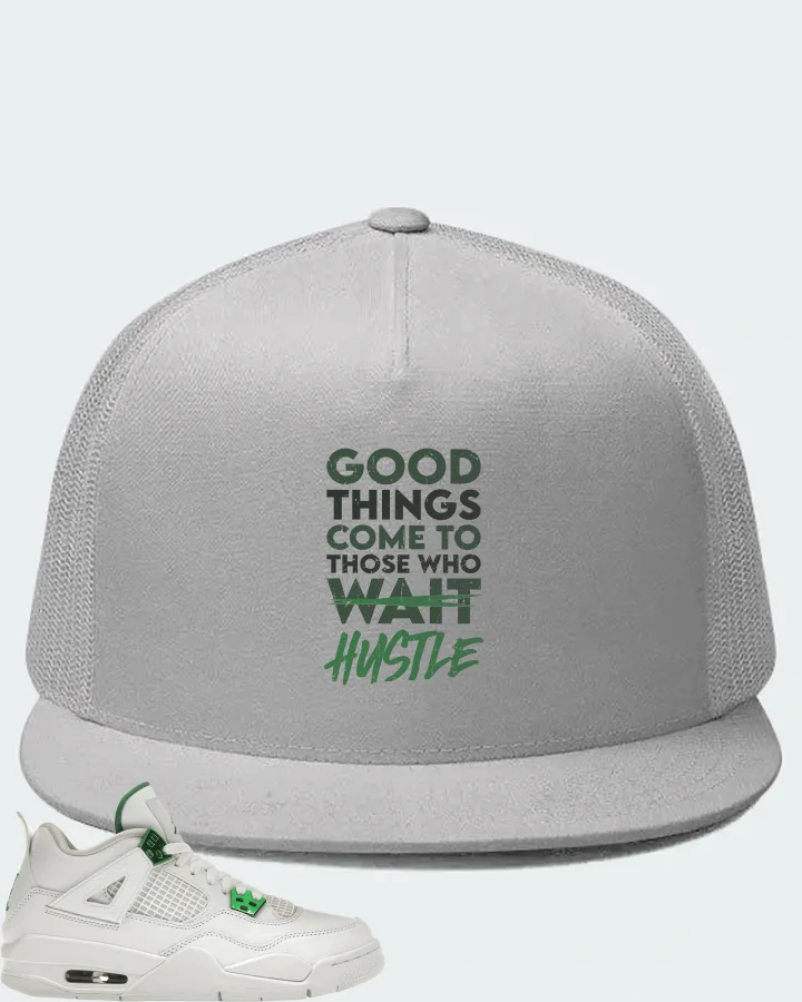 Jordan 4 Retro Sneaker Matching White Hat - Good Things Come