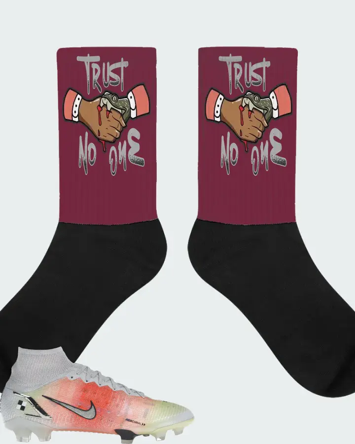 Nike Mercurial Dream Speed Superfly 8 Elite FG Sneaker Matching Maroon Socks - Trust No One