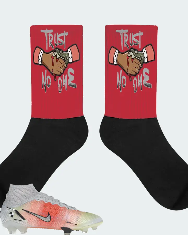 Nike Mercurial Dream Speed Superfly 8 Elite FG Sneaker Matching Red Socks - Trust No One