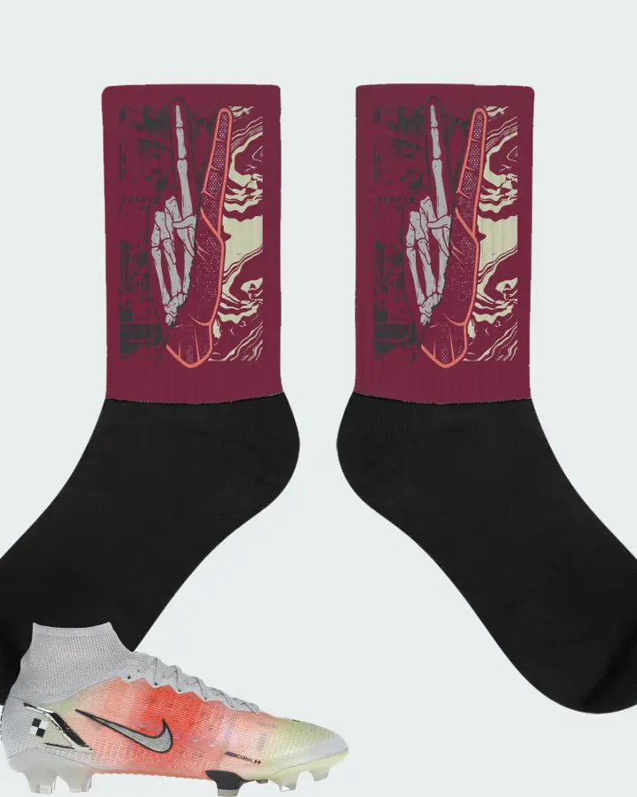 Nike Mercurial Dream Speed Superfly 8 Elite FG Sneaker Matching Maroon Socks - Peace of mind