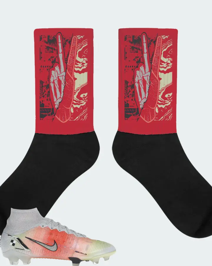 Nike Mercurial Dream Speed Superfly 8 Elite FG Sneaker Matching Red Socks - Peace of mind