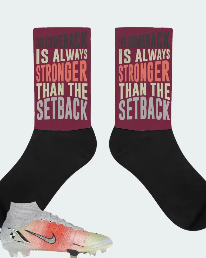 Nike Mercurial Dream Speed Superfly 8 Elite FG Sneaker Matching Maroon Socks - The Comeback