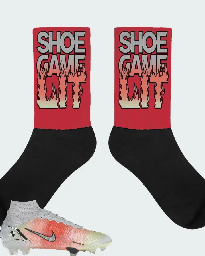 Nike Mercurial Dream Speed Superfly 8 Elite FG Sneaker Matching Red Socks - Shoe Game Lit Refreshed