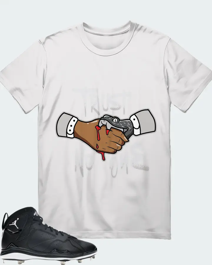 Jordan 7 Retro Cleat Sneaker Matching White T-Shirt - Trust No One