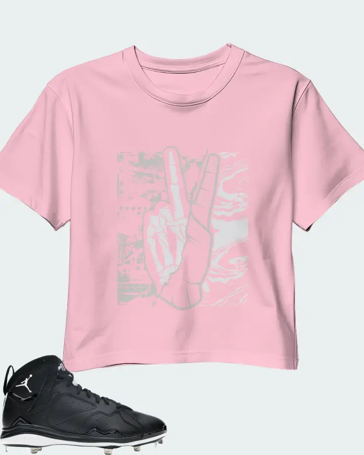 Jordan 7 Retro Cleat Sneaker Matching Pink Crop Top - Peace of mind