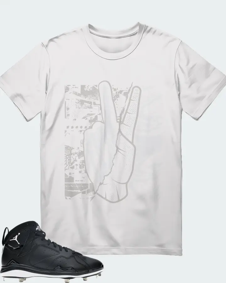 Jordan 7 Retro Cleat Sneaker Matching White T-Shirt - Peace of mind