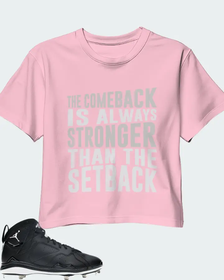 Jordan 7 Retro Cleat Sneaker Matching Pink Crop Top - The Comeback