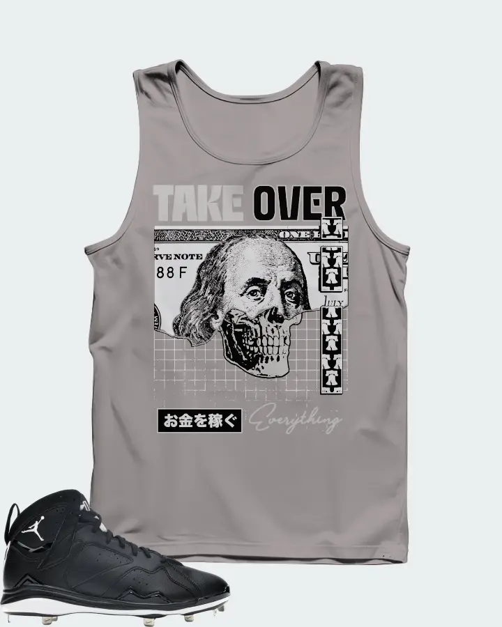 Jordan 7 Retro Cleat Sneaker Matching Grey Tank Top - Take Over