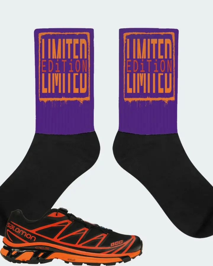 Salomon XT-6 Sneaker Matching Purple Socks - LIMITED EDITION