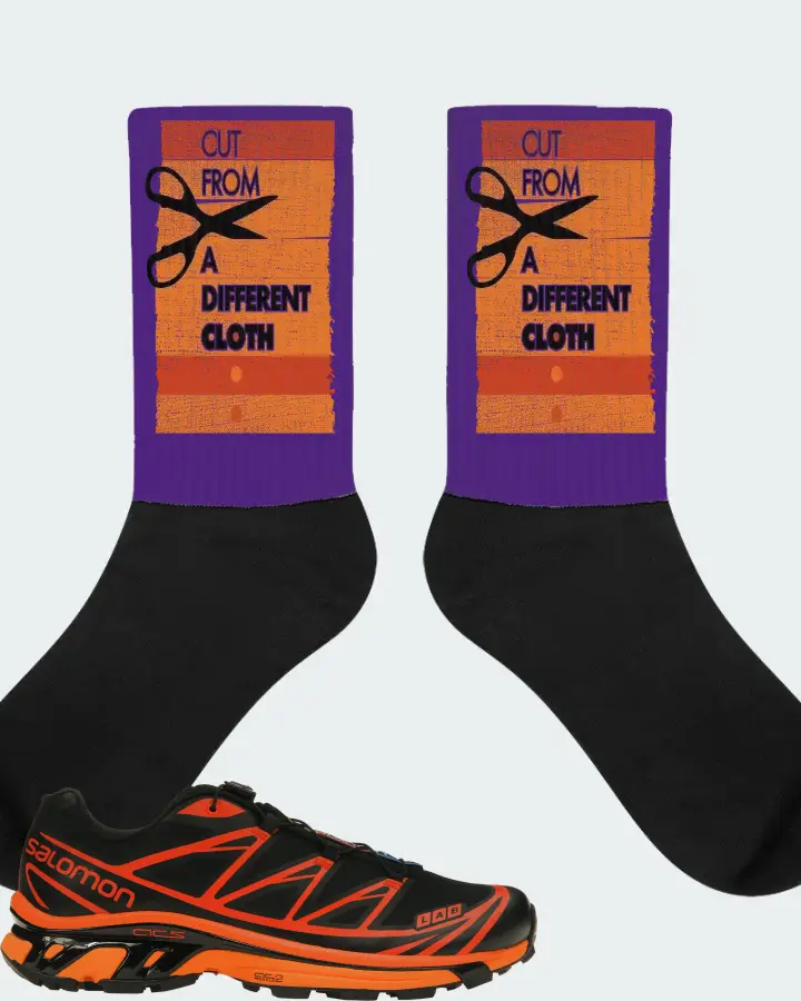 Salomon XT-6 Sneaker Matching Purple Socks - Cut From a Different Cloth