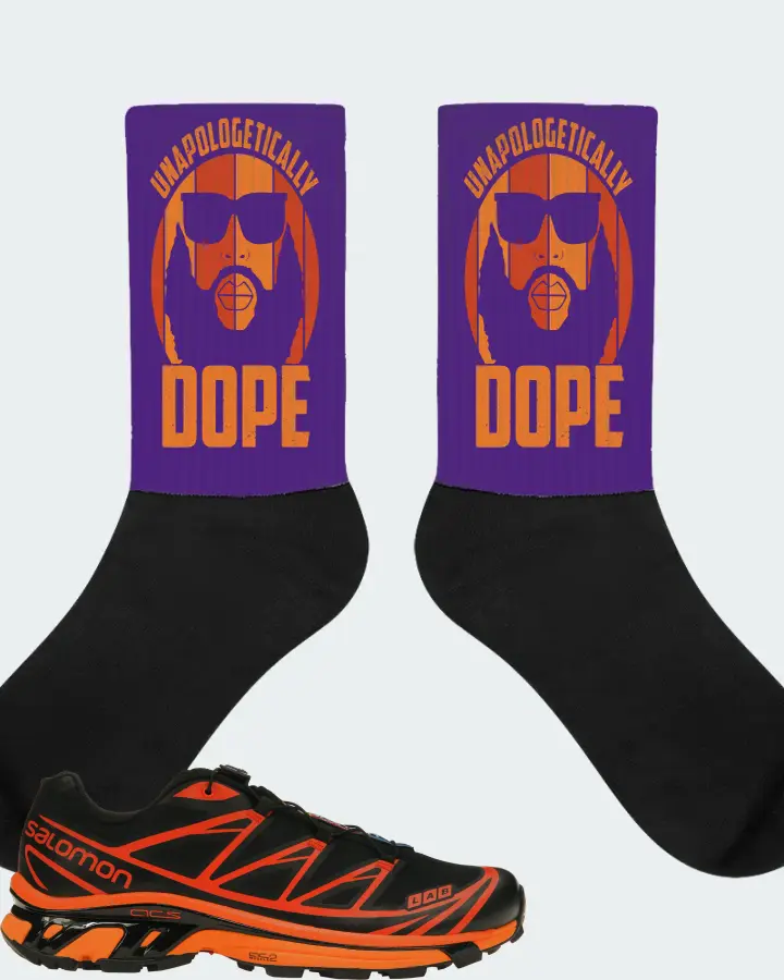 Salomon XT-6 Sneaker Matching Purple Socks - UNAPOLOGETICALLY DOPE Man