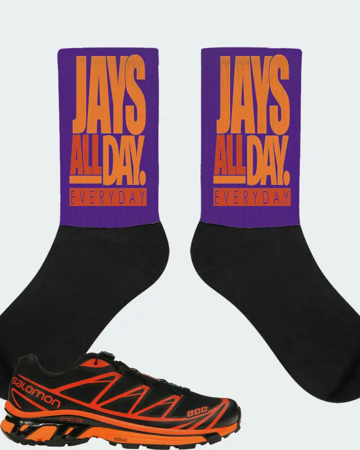 Salomon XT-6 Sneaker Matching Purple Socks - Jays All Day