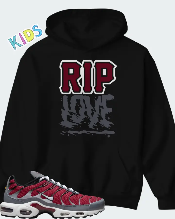 Nike Air Max Plus Team Red Cool Grey Matching Kid's Hoodie