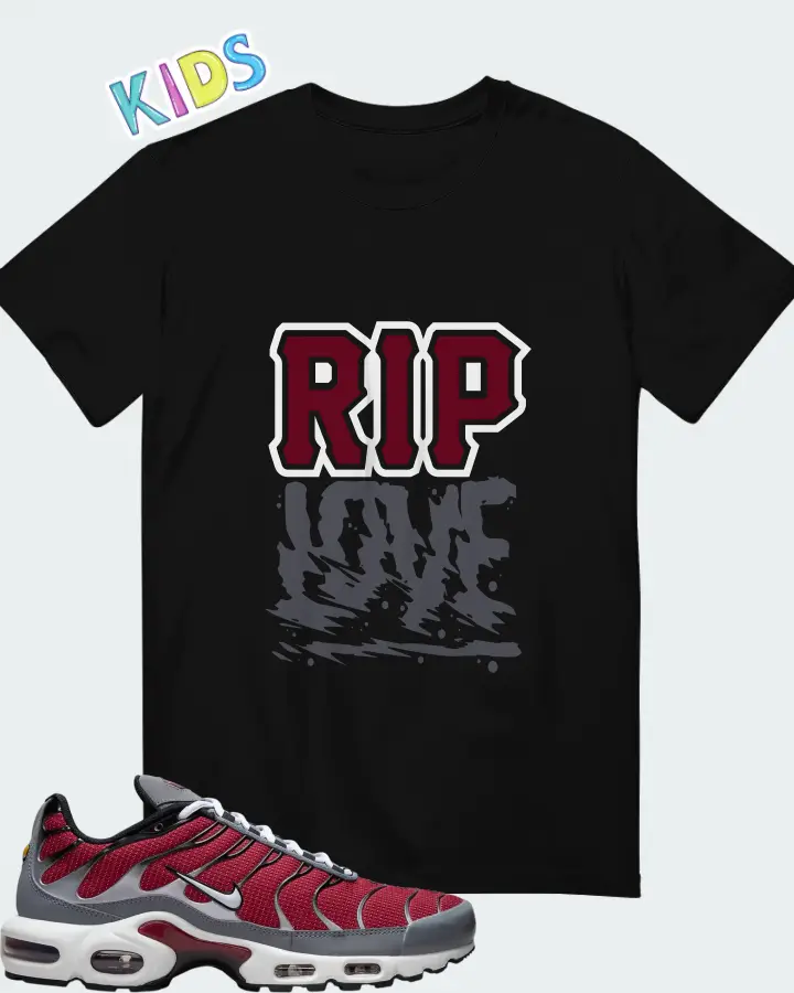 Nike Air Max Plus Team Red Cool Grey Matching Kid's T-Shirt