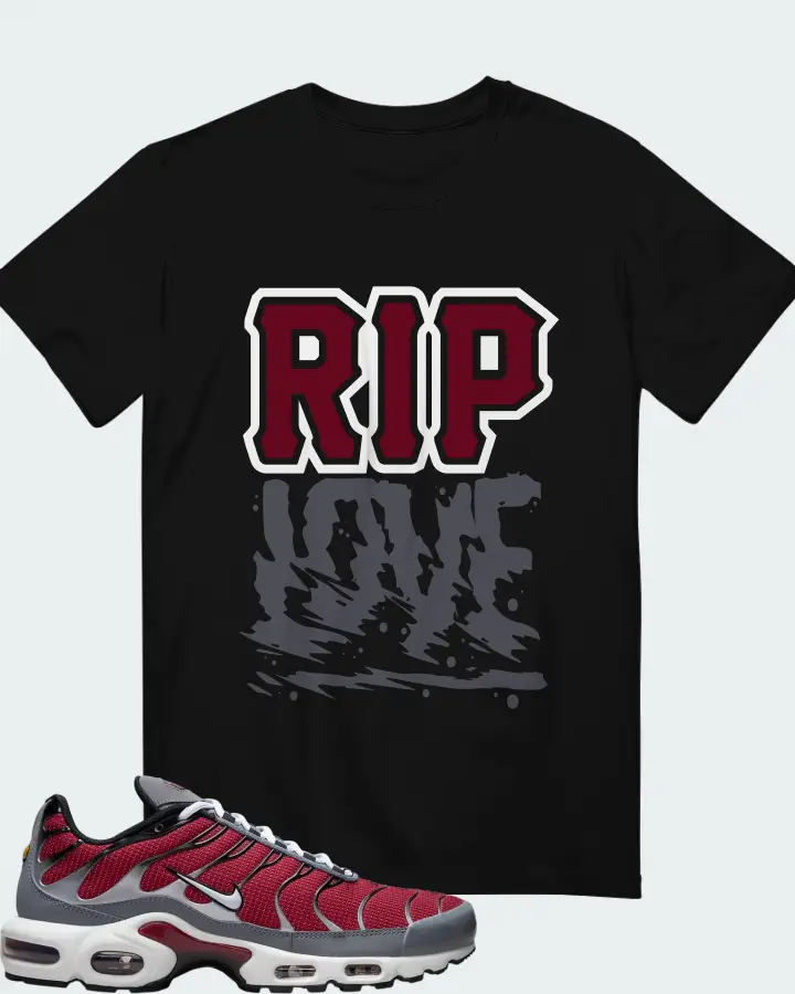 Nike Air Max Plus Team Red Cool Grey Matching T-Shirt
