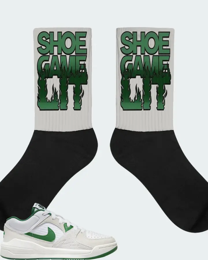 Jordan Stadium 90 Sneaker Matching Grey Socks - Shoe Game Lit Refreshed